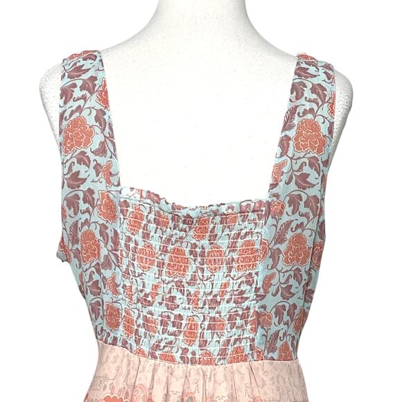 Soft Surroundings Guadalupe Tassel Floral Paisley Chiffon Maxi Dress SZ XL - Picture 9 of 10